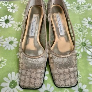 Vintage 60s mod gold shoes